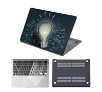 HLAAJJX for MacBook Pro 13 inch Case:M2 M1 2022-2017 Model A2338 A2289 A2251 A2159 A1989 A1706 A1708,Anti-Fingerprint Plastic Hard Shell Cover & Clear Keyboard Cover,Glowing Light Bulb