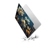 HLAAJJX for MacBook Pro 14 inch Case 2025-2021 M4 M3 M2 M1 Pro/Max Model A2442 A2779 A2918 A2992 A3112 A3185 A3401,Pretty Protective Hard Shell Laptop Cover,Gold Flower