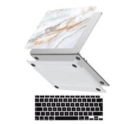 HLAAJJX for MacBook Pro 14 inch Case M5 M4 M3 M2 M1 Max 2026-2021 Model A3434 A3401 A3185 A3112 A2992 A2918 A2779 A2442,Hard Shell & Silicone Keyboard Cover Skin,White Marble