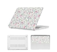HLAAJJX for MacBook Pro M2 M1 13 inch Case 2022-2016 A2338 A2289 A2251 A2159 A1989 A1708 A1706 Touch Bar/Touch ID,Durabel Laptop Case & Keyboard Cover for Pro 13.3",Pink Tiny Flowers