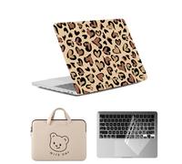 HLAAJJX for New MacBook Pro 16 inch Case M1 M2 M3 M4 Max 2024 2023 2022 2021 A2485 A2780 A2991 Retina XDR Dispaly,Plastic Laptop Case Cover & Sleeve & Keyboard Skin,Brown Leopard