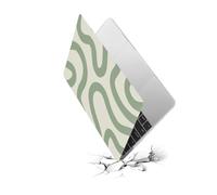 HLAAJJX for Old Version MacBook Air 13 Case A1466/A1369 (2010-2017 Release), Snap-on Plastic Hard Shell Cover for MacBook Air 13.3 inch,Green Lines
