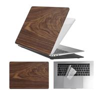 HLAAJJX Hard Case for MacBook Air 11 inch 2010-2015,Fit Model A1370 A1465,Compatible with Macbook Air 11.6 inch,Drop Protection Hard Shell Case & Clear Keyboard Cover,Dark Brown Wood
