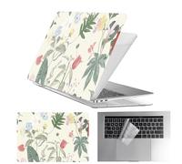HLAAJJX Hard Case for Macbook Air 15 inch M4 M3 M2 2025 2024 2023,Fit Model A2941 A3114 A3241,Compatible with Macbook Air 15.3 inch,Hard Shell Case & Keyboard Cover,Wild Green Flower