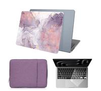 HLAAJJX Hard Case for MacBook Pro 13 inch 2015 2014 2013 2012 Model A1502 A1425 with 13.3" Retina Display,Durable Protective Cover & Laptop Sleeve & Keyboard Cover,Marble Purple
