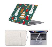 HLAAJJX Hard Case for Macbook Pro 14 inch M5 M4 M3 M2 M1 2025 A3434 2024 A3112/A3185/A3401 2023 A2918/A2992 2022 A2779 2021 A2442,Hard Cover & Laptop Bag & Keyboard Cover,Christmas Snowman
