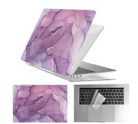 HLAAJJX Hard Case for MacBook Pro 14 inch M5 M4 M3 M2 M1 Max 2025-2021,Fit Model A3434 A3401 A3185 A3112 A2992 A2918 A2779 A2442,Pro 14.2" Laptop Case & Keyboard Cover,Purple Marble