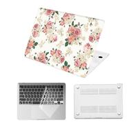 HLAAJJX Hard Case for MacBook Pro 16 inch/16.2inch:M4 M3 M2 M1 Max 2026-2021 A3429 A3428 A3186 A3403 A2991 A2780 A2485,Art Protective Hard Shell & Clear Keyboard Cover,Pink Rose