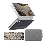HLAAJJX Hard Case for MacBook Pro 16 inch 2019 2020 Release Model A2141 with Touch Bar & Touch ID,Sturdy Protective Laptop Case & Sleeve Bag & Keyboard Cover,Grey Marble