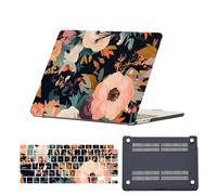 HLAAJJX Hard Case for New MacBook Pro 16 inch M4 M3 M2 M1 2025 2024 2023 2022 2021 Model A2485 A2780 A2991 with Retina Display,Slim Laptop Shell Cover & Keyboard Cover,Luxury Flower