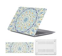HLAAJJX Hard Shell Case for MacBook Air 13 inch 2010-2017 Model A1466 A1369,Air 13.3" Matte Pattern Protective Laptop Case Cover & TPU Keyboard Cover Skin,Green Bohomian