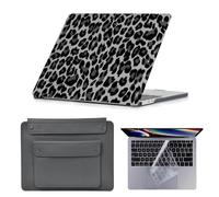 HLAAJJX Hard Shell Case for MacBook Pro 13 inch 2012-2008 Model A1278 with CD-ROM,Plastic Protective Laptop Cover & Laptop Sleeve & Keybard Cover for Macbook Pro 13.3",Grey Cheetah