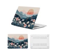 HLAAJJX Hard Shell Case for MacBook Pro 16 inch M4 M3 M2 M1 Max,2025 2024 2023 2022 2021 Release Model A2485 A2780 A2991,Protective Laptop Cover for Apple Macbook Pro 16,Flower and Sun