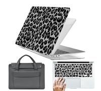 HLAAJJX Hard Shell for Macbook Air 15 inch Case M4 M3 M2 2025 2024 2023 A2941 A3114 A3241,Sturdy Protective Laptop Case & Sleeve Bag & Keyboard Cover for Mac Air 15.3,Gray Cheetah Print