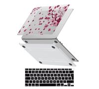 HLAAJJX Hard Shell for MacBook Pro 16 inch Case 2019 2020 Release Model A2141 with Touch Bar & Touch ID,Slim Laptop Case & Silicone Keyboard Cover Skin,Rose Cherry Blossom