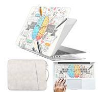 HLAAJJX Hard Shell for MacBook Pro 16 inch Case 2019 2020 Release Model A2141 with Touch Bar & Touch ID,Slim Laptop Case & Sleeve Bag & Keyboard Cover,Einstein's Brain