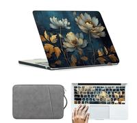 HLAAJJX Hard Shell for New MacBook Pro 16 inch Case M4 M3 M2 M1 Pro/Max 2021-2025 A2485 A2780 A2991,Pretty Protective Case & Portable Laptop Sleeve & Keyboard Cover,Luxury Flower