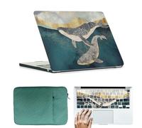 HLAAJJX Hard Shell for New MacBook Pro 16 inch Case M4 M3 M2 M1 Pro/Max 2021-2025 A2485 A2780 A2991,Pretty Protective Case & Portable Laptop Sleeve & Keyboard Cover,Sea Whale