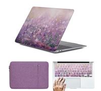 HLAAJJX Hard Shell for New MacBook Pro 16 inch Case M4 M3 M2 M1 Pro/Max 2021-2025 A2485 A2780 A2991,Pretty Protective Case & Portable Laptop Sleeve & Keyboard Cover,Purple Wildflower