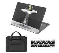 HLAAJJX Laptop Case Sleeve for MacBook Pro 13 inch 2009-2012 Version A1278 with CD-ROM,Rugged Laptop Shell & 13-13.3 inch Computer Sleeve Bag & Keyboard Cover,Astronaut and Alien