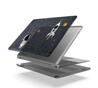 HLAAJJX Laptop Cover Compatible with MacBook Pro 13 inch Case 2009-2012 Model A1278 with CD-ROM,Portable Plastic Protective Hard Shell Case,Astronaut and Rocket