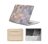 HLAAJJX Laptop Hard Shell Case for MacBook Air M1 13 inch 2020 2019 2018 Model A2337 A2179 A1932,Laptop Cover & Keyboards Cover & Sleeve Bag for Apple Mac Air 13.3" M1,Floral Checkered