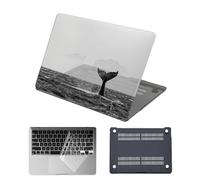 HLAAJJX Laptop Shell Compatible with MacBook Air 11 Inch Case 2010-2015 Version A1370 A1465,Sturdy Laptop Hard Shell Case and Clear Keyboard Cover for Macbook Air 11.6,Dolphin in the Sea