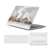 HLAAJJX Matte Pattern Case for MacBook Air 11 inch 2015 2014 2013 2012 2011 2010 Release Model A1465 A1370,Air 11.6" Snap on Protective Hard Shell Case & Keyboard Cover,1685 World Map