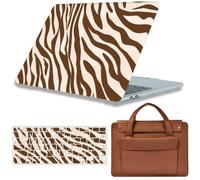 HLAAJJX Pattern Case Compatible with MacBook Pro 14 inch 2021-2025 2026 | M1 M2 M3 M4 M5 Pro/Max Unique Protective Hard Shell & Laptop Sleeve & Keyboard Cover for Mac Pro 14.2 inch, Brown Zebra