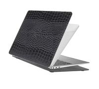 HLAAJJX Protective Case Compatible with MacBook Pro 15 inch 2019 2018 2017 2016 Model A1707 A1990 with Touch Bar & Touch ID,Plastic Hard Shell Case Cover,Black Crocodile Leather
