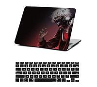 HLAAJJX Protective Case for 2020 2019 2018 MacBook Air 13 inch M1 Retina/Touch ID A2337 A2179 A1932,Black Red Plastic Laptop Case & Keyboard Cover for Macbook Air 13.3 inch, Anime Boy