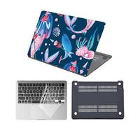 HLAAJJX Protective Case for MacBook Pro 13 inch:2012-2009 Release Model A1278 with CD-ROM,Unique Pattern,Lightweight,Matte Hard Shell Case & Clear Keyboard Cover,Pink Pearl & Mermaid