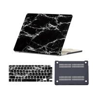 HLAAJJX Protective Case for MacBook Pro 13 inch M2 M1 2022-2016 Model A2338 A2289 A2251 A2159 A1989 A1708 A1706 with/without Touch Bar,Hard Shell Case & Keyboard Cover,Black Marble
