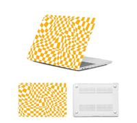 HLAAJJX Protective Cover Compatible with Macbook Pro 14 inch M1 M2 M3 M4 Max Case (2021-2023) A2442 A2779 A2918 A2992 Retina/Touch ID,Plastic Laptop Hard Shell Case,Yellow Checked