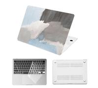 HLAAJJX Protective Hard Shell Case for MacBook Air 13 inch:M1 Chip 2020 2019 2018 Model A2337 A2179 A1932,Slim,Sturdy,Matte Laptop Cover & Clear Keyboard Cover,Blue White Green