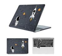 HLAAJJX Shell Case for Macbook Pro 14 inch M1 M2 M3 M4 Max (2024 2023 2022 2021 Release) A2442 A2779 A2918 A2992 A3112 A3185 A3401,Laptop Case & Black Keyboard Cover,Space Rocket