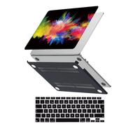 HLAAJJX Shell for MacBook Air 13 inch Case M1 2020 2019 2018 A2337 A2179 A1932 with Retina Display,Hard Shell Case & Silicone Keyboard Cover Skin for Macbook Air 13.3,Rainbow