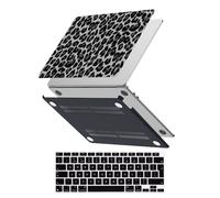 HLAAJJX Shell for MacBook Air 13 inch Case M1 2020 2019 2018 A2337 A2179 A1932 with Retina Display,Hard Shell Case & Silicone Keyboard Cover Skin for Macbook Air 13.3,Black Leopard Print