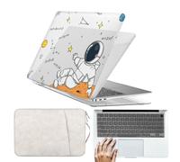 HLAAJJX Shell for MacBook Air 13 inch Case M1 2020 2019 2018 A2337 A2179 A1932 with Retina Display,Hard Shell Cover & Sleeve Bag & Keyboard Skin for Macbook Air 13.3,Astronaut and Formula