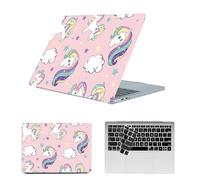 HLAAJJX Shell for MacBook Pro 13 inch M1 M2 Case (2020-2016 Release) A2338 A2289 A2251 A2159 A1989 A1708 A1706 with/without Touch Bar,Hard Case & Black Keyboard Cover,Pink Horse
