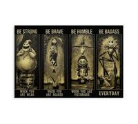 hlacr Anime Movie The Nightmare Before Christmas Jack Skellington Canvas Poster Wall Art Decor Print Picture Paintings for Living Room Bedroom Decoration 12x18inch(30x45cm)