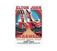 hlacr Farewell Yellow Brick Road Poster Elton Poster &John Song Cover Wall Art Deco Poster Canvas Poster Bedroom Decor Landscape Office Room Decor Gift 12x18inch(30x45cm)