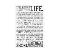 hlacr Holstee Manifesto Poster The Original This Is Your Life Poster Canvas Poster Wall Art Decor Print Picture Paintings for Living Room Bedroom Decoration 12x18inch(30x45cm)