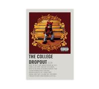 hlacr Kanye Poster & West The College Dropout 2004 Music Album Cover Art Poster (1) Canvas Poster Bedroom Decor Landscape Office Room Decor Gift 16x24inch(40x60cm)