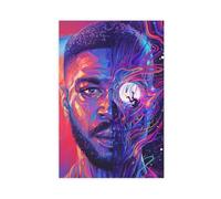 hlacr Kid Cudi Album Man on The Moon 3 Canvas Poster Bedroom Decor Landscape Office Room Decor Gift 12x18inch(30x45cm)