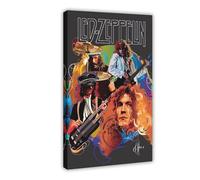 hlacr Led Poster & Zeppelin English Rock Band Wall Art Deco Poster Canvas Poster Wall Art Decor Print Picture Paintings for Living Room Bedroom Decoration 12x18inch(30x45cm)