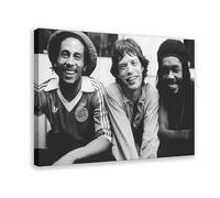 hlacr Singer Bob Marley Mick Jagger Peter Tosh Poster Canvas Poster Wall Art Decor Print Picture Paintings for Living Room Bedroom Decoration 20x30inch(50x75cm)