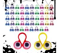 Hlagmix Eyeball Finger Puppet | Wiggly Eyeball Ring Toy,6-Color Finger Puppets Toys Set Party Favors Rings for Kids Boys Girls