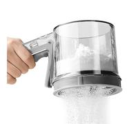 Hlagmix Flour Sifter for Baking,Fine Mesh Baking Sifter - Semi-Automatic Sieve Stainless Steel Duster for Restaurant Utensil Home Kitchen Cakes Sugar Cooking