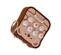 Hlagmix Key Chain Charm | Whack Mole Calm Down Toys - Glowing Fidget Cute Decorations Stress Reduction for Children Birthday Kids Home Bag